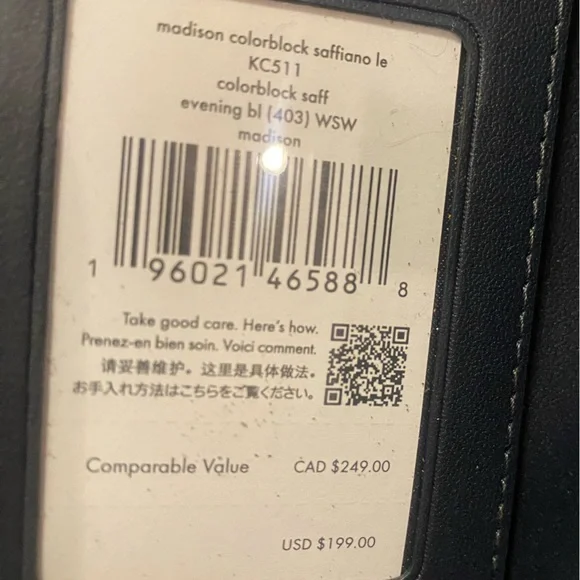 kate spade Two-Tone Lilac and White Madison Saffiano Leather Wallet NWT - Picture 2 of 8